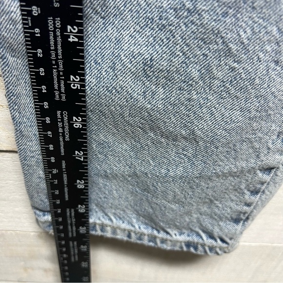 We The Free Jeans Womens 29 Blue Button Fly High Rise Straight Leg Distressed - Picture 12 of 13